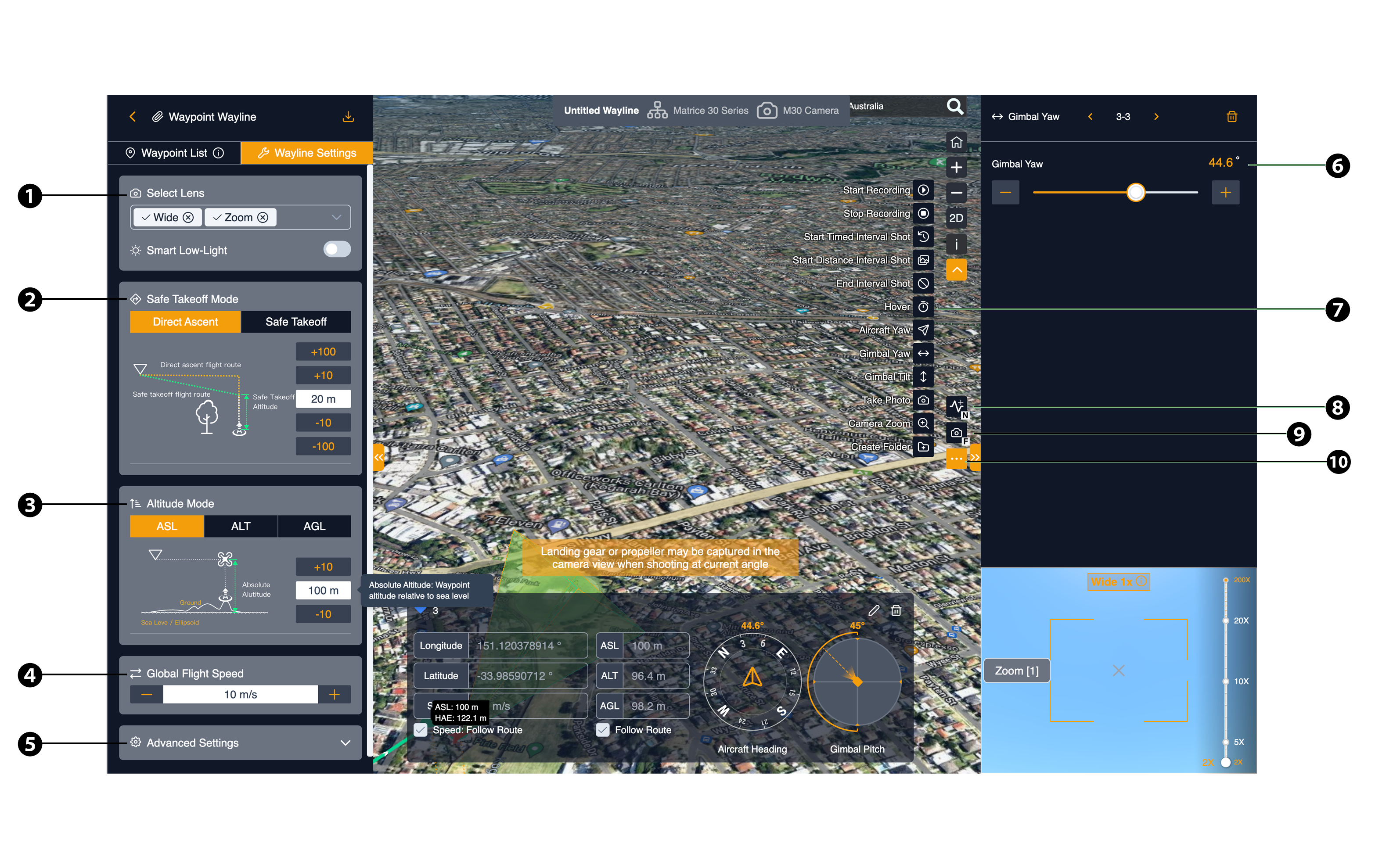 Waypoint Flight Setting